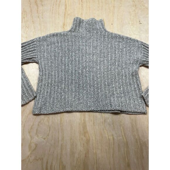 Brown Allan 1883 Womens Cream Turtleneck Merino Wool Sweater Beige Chunky Medium - Picture 7 of 9